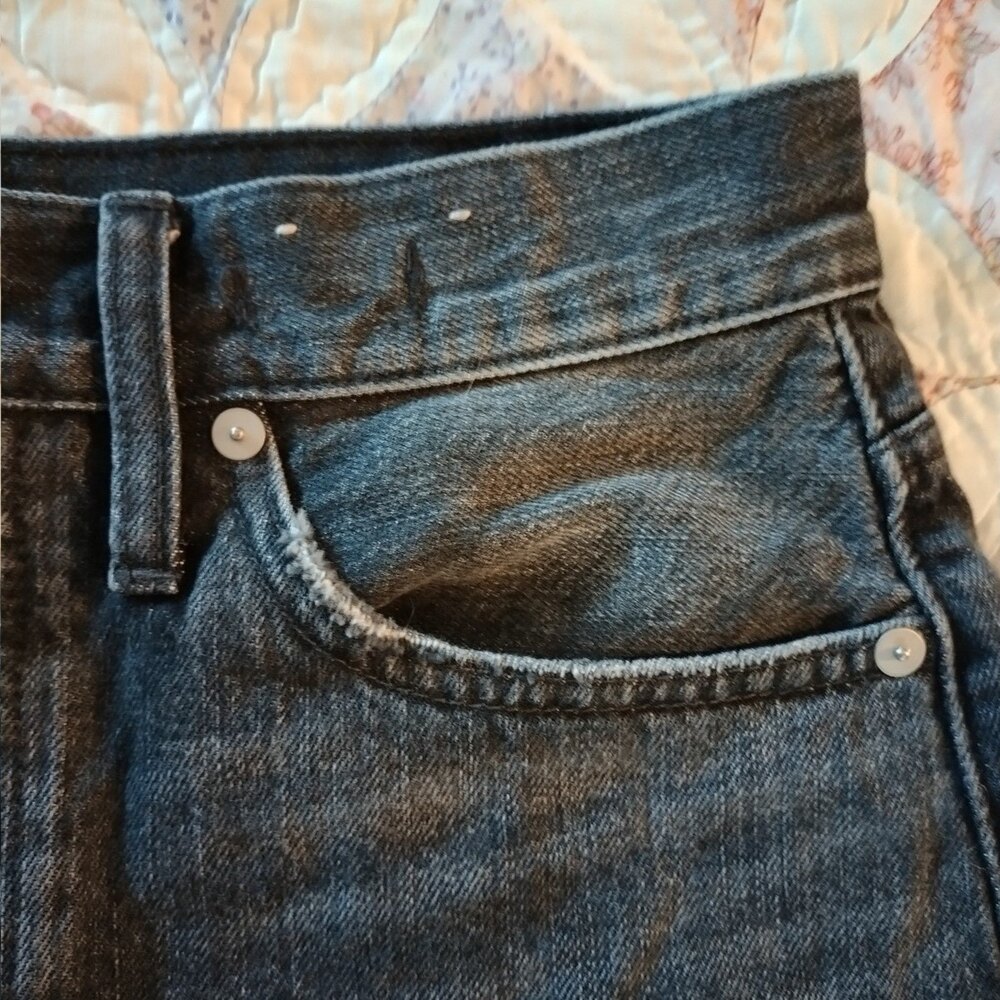 Madewell Jean Shorts High Rise Raw Hem Size 26 - Picture 4 of 11